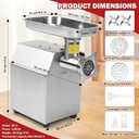 1.15HP Commercial Meat Grinder #12,264 Lbs/H Sausage Stuffer Machine