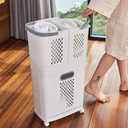 Removable Laundry Basket Classification Thickened Storage Rack Household Storage Bucket White, 29 x 12.2 x 17.3 inches