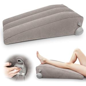Inflatable Leg Elevation Pillow for After Surgery, Leg Wedge Pillow for Post-Surgery Recovery, Adjustable Height for Foot Ankle Knee Pain Relief, with Easy Press Pump Valve, Single Leg