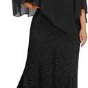 Women's Plus Size Cape Dress with Chiffon Overlay Gown Formal Evening Lace Long Mermaid Dresses 2025, 20W