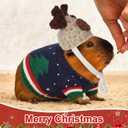 10 Pcs Guinea Pig Clothes, 5 Guinea Pig Costume Outfit, 5 Mini Hat with Adjustable Strap Small Animal Warm Vest Sweater Cozy Hand Knitted Hat for Hamster Bunny(Modern,XXS)