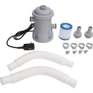 Walfront Cartridge Filter Pump Swimming Pool Filter Pump 330 Gallon Cartridge Pool Filters Pump System Electric Pool Filter for Ground Pools (US Plug 110V)