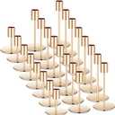 Sieral Candle Holders Bulk Taper Candlesticks Holders Set Modern Decorative Metal Candelabras for Wedding Anniversary Home Dinning Table Centerpiece Xmas Party Decor(Gold,24 Pcs)