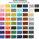 Cotton Webbing 2" & 1.5'' & 1" - 5 Yards - 50+ Colors -%100 Natural Cotton - Turkish Woven - Heavy 1 Inch 1.5 Inch 2 Inch Blue Canvas Webbing for Sewing Straps Bag Climbing Indoors Craft DIY 11404 (Blue)