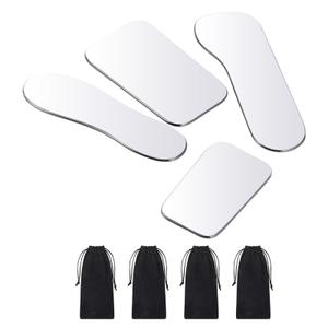 Annhua 4 Pcs Dental Photography Mirrors 2 Sided Intra Oral Mouth Mirror with Drawstring Bag, Intraoral Photo Reflector Glass Occlusal Photographic Mirror - 4 Sizes