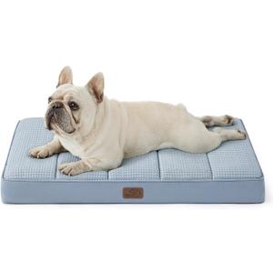 Bedsure Cooling Dog Bed for Small Dogs - Orthopedic Waterproof Puppy Beds with Removable Washable Cover, Egg Crate Foam Pet Mat, Suitable for Pet Up to 20 lbs