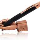 ACELY Executive solid heavy hand-shaped pen holder metal art craft paperweight for desktop organizer pen stand decoration (Anti-Red)