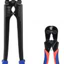 iCrimp IWS-1608B Wire Rope Crimping Tool for Aluminum Loop Sleeves, Duplex Oval Cable Ferrules 1/16’’ to 3/16’’, c/w Wire Rope Cable Cutter