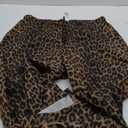 MakeMeChic Women's Plus Size Leopard Print Pants Drawstring Waist Wide Leg Loose Long Trousers 