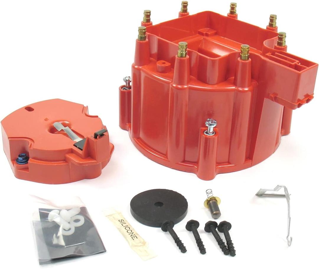 Pertronix D4001 Flame-Thrower Red HEI Distributor Cap and Rotor Kit