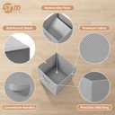 Storage Cubes - STORAGE MANIAC, 11 Inch Collapsible Storage Bins with Handles, 6 Pack Fabric Foldable Bins for Organization, Durable Storage Bins for Closet, Shelves, Offices, Toys, Grey