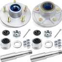 Pre-Greased 5 on 4.5'' Hub & #84 Spindle Kits for 3500lbs Trailer