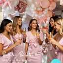 Soonlyn Pink Bow Balloon Arch Kit 13ft 12in, Pink White Balloons for Coquette Birthday Decorations Bow Party Decorations Bachelorette Baby Shower