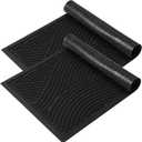 Sturdy Front Door Mat, Absorbent Muddy Dirt Resist Welcome Door Mats Outdoor Indoor, Fade Resistant, Non-Slip Backing Entry Mat Low Profile Doormat for Entryway, 2917, 2 Pack, Black (1'5" x 2'5" (Rectangular))