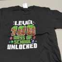 Level 100 Days Of School Unlocked Gamer Boy Kids Todler TShirt M