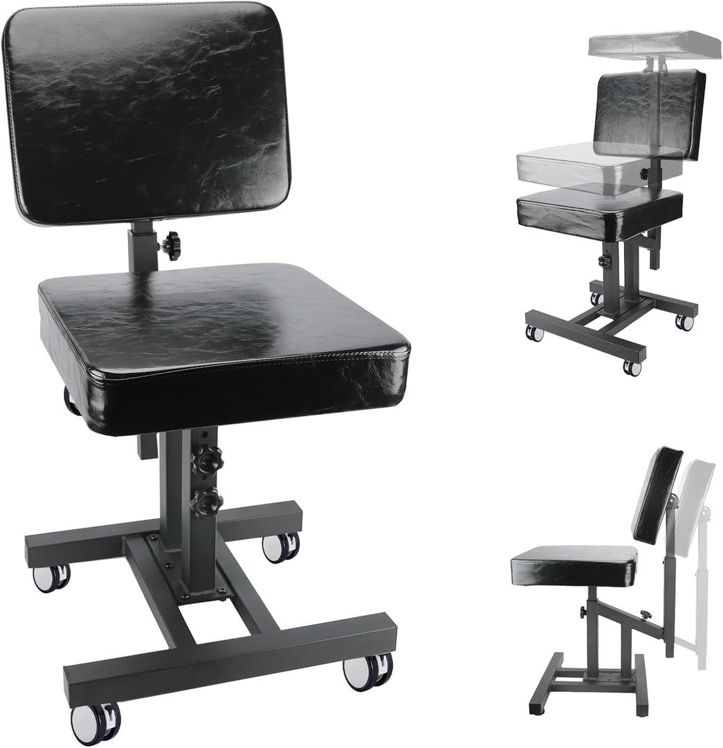 Tattoo Chair Multifunctional Tattoo Studio Chair - Adjustable Height and Angle for Ultimate Comfort, Perfect for Tattoo Artist (With Wheels)