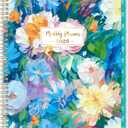 2026 Monthly Planner - 2026 Planner, Jan. 2026 - Dec. 2026, Monthly Planner 2026, 9" x 11", 2026 Calendar Planner with Twin-wire Binding + Green Tabs + Back Pocket - Floral