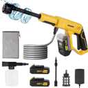 20V Cordless Pressure Washer Max 560 PSI High Pressure Power Washer Portable Handheld Cleaner with 2pcs Rechargeable 1.5Ah Battery, 6 in 1 Nozzles for Car Bike Garden Patio Fence & Home Cleaning