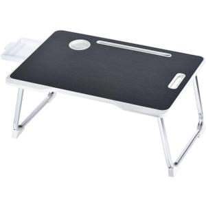 Home and Garden Parts Foldable Laptop Bed Desk Table with Notebook Stand Drawer Cup Holder Black #CN/251024/16170