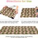 HAOCOO Checkered Desk Mat, Cute Leather Mouse Pad, 35.4" x 15.7" Keyboard Pad Office Accessories, Non-Slip Desktop Mat, Gingham Laptop Pad with Stitched Edge Desk Cover Mat(Green)