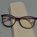 Madison Avenue Square Vintage TR90 Blue Light Blocking Reading Glasses for Women, Anti Eyestrain/Glare Computer Readers (Purple Demi)