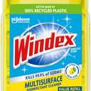 Windex Refill Multipurpose Disinfectant Cleaner Spray, Bottle Made from 100% Recycled Plastic, Surface Cleaning Spray, Citrus Fresh Scent, 2L (67.6 Fl Oz)