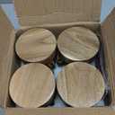 4 Pack Overnight Oats Containers with Wooden Lids and Spoons, 16oz Glass Mason Overnight Oats Jars with Lids, Large Capacity Airtight Jars for Milk, Cereal, Fruit