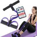 Premium 6 Tube Resistance Band Powerful, Visible Results with Safe Low-Impact Design | Multifunction Pedal Resistance Band | Home Gym Equipment for Women | 30-Day Support