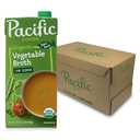 Pacific Foods Organic Vegetable Broth, Low Sodium, 32oz, 12-pack Keto Friendly, BBD 20NOV2026