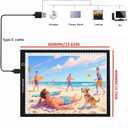 A2 Premium LED Light Board for Diamond Art Painting & Tracing, USB-Powered with 3 Brightness Levels, Upgrade Eye-Protection Design for Vinyl Weeding, Sketching with Clips - No Mesh No Dot