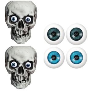 Halloween Eyeballs Scary Realistic Hollow Eyeball Halloween Horror Mask Skull Costume Props for Halloween Trick or Treat Party Craft Decoration 4PCS (26mm)