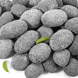 Premium 2-3 Inch Black Lava Rock Pebbles, 10 Pounds Fire Rocks for Gas Fire Pits, Fireplaces, Landscaping, and Plant Cultivation, Natural Tumbled Stones for Indoor and Outdoor Use
