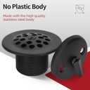 PRIMSOPH Trip Lever Overflow Faceplate Tub Drain Trim Kit with Linkage Conversion Kit Assembly Universal Fine Coarse Thread Replacement Matte Black