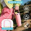 32 oz Tumbler with Handle and Flip Straw,Keep Cold or Hot,Fits in Cup Holder,Reusable Leak Proof Stainless Steel Vacuum Water Bottle,Suitable for Home Gym Trave, Easy to Carry(Black)