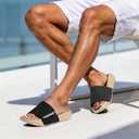 UPSOLO Men's Recovery Sandals with Plantar Fasciitis Arch Support, 8.5-9.5 Yellow