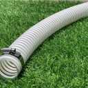 1 1/2 "-12 Ft Pool Filter Pump Connection Hose Premium Kink Free PVC Swimming Replacement Tube for Above Ground Pools, Includes 2 Hose Clamps and Can Be Cut as Needed
