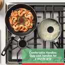 T-fal Initiatives Nonstick Cookware Set 18 Piece, Oven Broiler Safe 350F, Kitchen Cooking Set w/Fry Pans, Saucepans, Saute Pan, Dutch Oven, Griddle, Pots and Pans, Home, Dishwasher Safe, Red