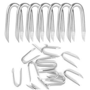 2 Inch Steel Wire Fencing Staples, Galvanized U Shaped Fasteners Nails for Fixing Wire Woven and Mesh Fencing, 30 PCS (M3.8 x 50mm)