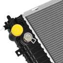 Aluminum Engine Oil Cooler Radiator for Chevy Silverado 1500/Tahoe 2007-2014 5.3L 6.0L 6.2L Direct Fit 13569 Radiator Replacement with Oil Cooler Leak Proof Multi-Louvered Fins