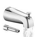 All Metal Bathtub Spout with Diverter, 5.3 Inch Tub Spout, Fits 1/2" Copper Slip-On and 1/2" or 3/4" IPS Threaded Pipes, Easy Lift to Switch, Leak-Free, Easy DIY Installation