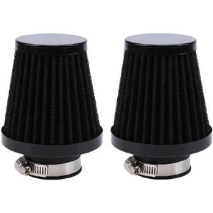 OKSTNO 2PCS Motorcycle Air Intake Filter Cleaner Black for Yamaha Suzuki Kawasaki ATV (54mm52-53-54)