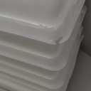 ECR4Kids Letter Size Deep Tray with Lid, Storage Bin, Clear, 4-Piece