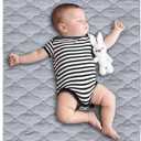Waterproof Crib Mattress Protector Pad 28" x 52",Non-Slip & Absorbent Mattress Pad for Baby Standard Crib/Bed, Quilted Machine Washable Grey