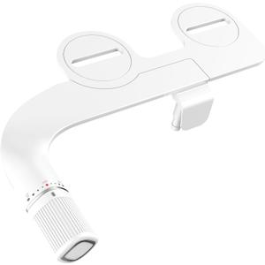 Ultra-Slim Bidet Attachment for Toilet - Dual Nozzle (Frontal & Rear Wash) with Adjustable Cold Water Pressure and Stainless Steel Inlet - Hygienic Solution for Fresh Cleanliness, Silver 1 Pcs