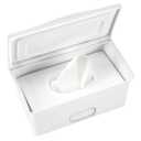 Ubbi Baby Wipes Dispenser, Baby Wipes Case, Baby Wipes Holder with Weighted Plate, Keeps Wipes Fresh, Non-Slip Rubber Feet, White (1 Count (Pack of 1))