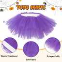 Zando Halloween Witch Costume Women - 3 Pcs With Witch Hat, Tutu, And Striped Thigh High Socks Set for Adult Party (L)