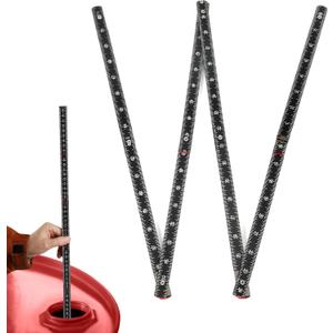 UNIFAMILY 2PCS Fuel Tank Measuring Stick 10 Fold to 78", Wooden Oil Tank Measuring Stick, Oil Tank Gauge Measuring Stick, Folding Measuring Stick Ruler for Oil Tank