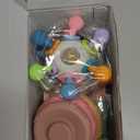 Baby Sensory Teething Toys Set, Montessori Baby Toys 6-12 Months, Incl Newborn Rattle Teether & Baby Blocks & Soft Stacking Rings, Ideal Babies Boy Girl Gifts, Infant Toys 0-3-6-9-12-18 Month