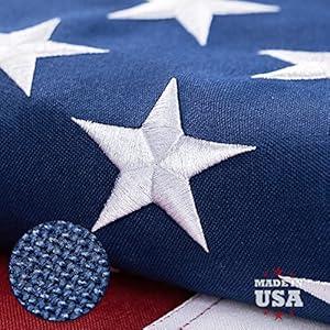 American Flag 5x8 Ft TearProof Series for Outside, Longest Lasting, Super Tough Fade Resistant Spun Polyester, High Wind US Outdoor Flags Embroidered Stars, Sewn Stripes, Brass Grommets