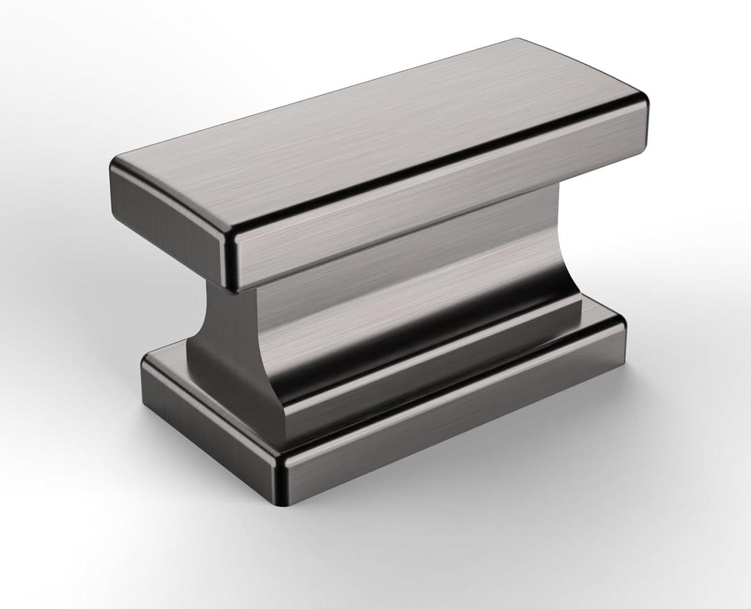 Asidrama 10 Pack Brushed Black Nickel Kitchen Cabinet Knobs for Dresser Drawers - Zinc Hardware (Single Hole Knob)